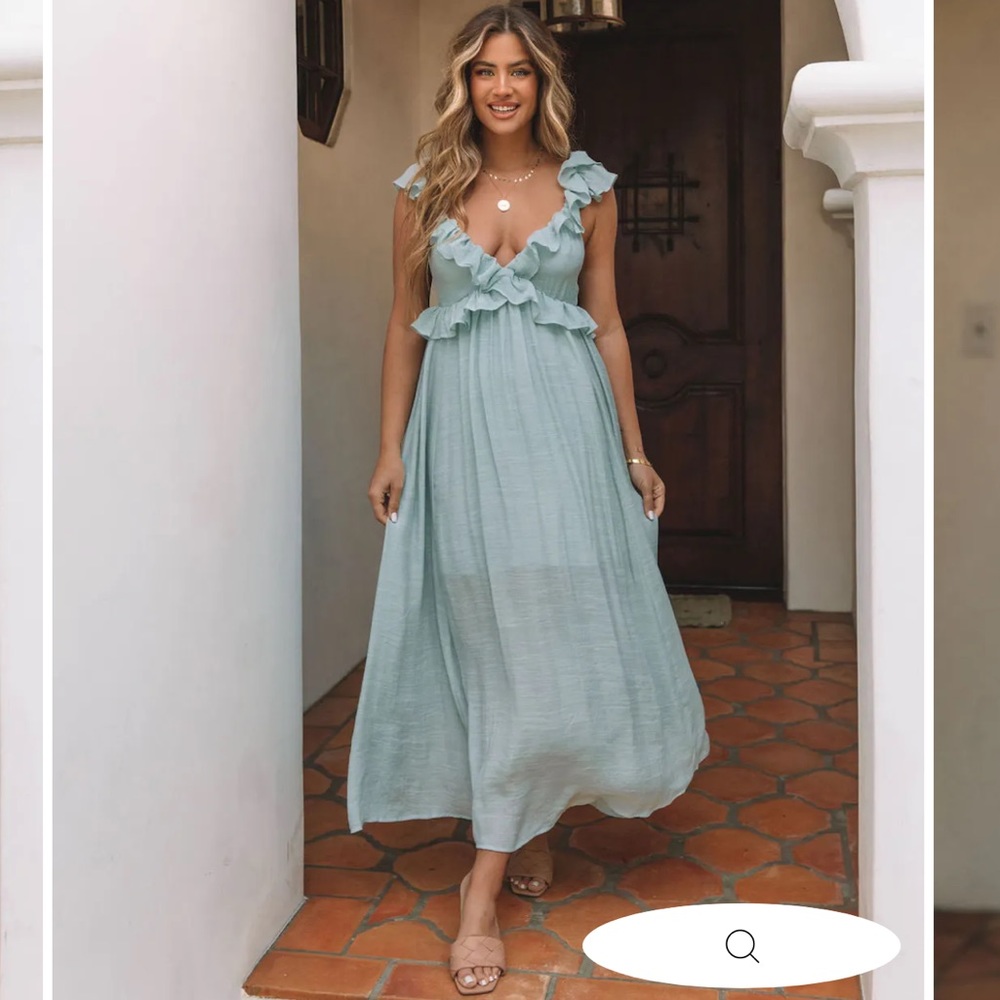 Elegant Blue Maxi Dress